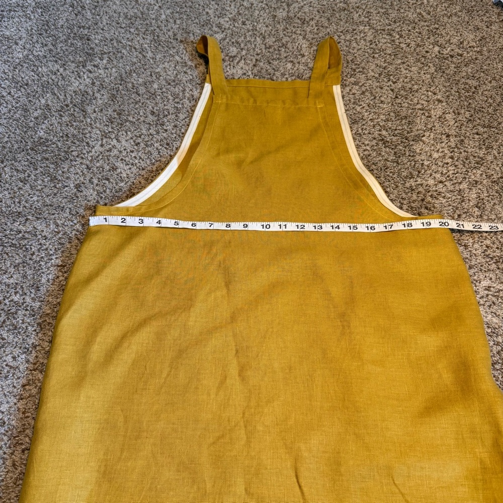 Maker & Mineral Mustard Yellow Linen Jumper- S - Picture 4 of 8
